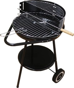 Кръгла скара на колелца 58 x 44 x 72 cm