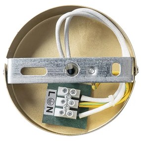 Ориенталска таванна лампа злато кремав абажур с ресни - Franxa