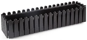 Serinova - Пластмасова сакси за балкон "Istanbul", 75,5x17xh19см, 14л, черна-(IB03)