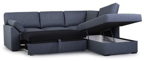 Син сгъваем ъглов диван (десен ъгъл) Janson – Scandic