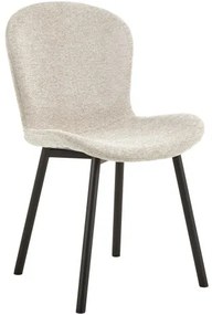 ФИОРА Бежов (тъкан Апиа 453) / черни крака – МОДЕРЕН ТАПИЦИРАН С ЧЕНИЛ СТОЛ ЗА ДНЕВНА/ТРАПЕЗАРИЯ