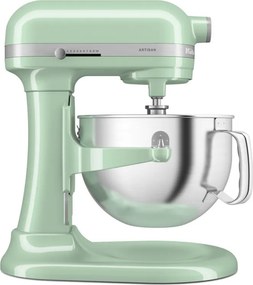Планетарен миксер KitchenAid Artisan 5KSM60SPXEPT Pistachio, 375 W, 5.6 л, 11 скорости, 67 точки на допир, Повдигане на купата, Специална скорост Fold, Светлозелен