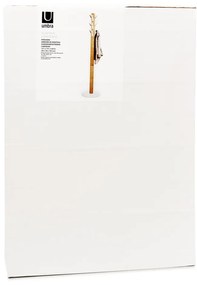 Бяла дървена закачалка от естествен каучук Flapper - Umbra