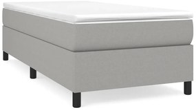 3120830 vidaXL Рамка за легло без матрак, светлосива, 90x200 см, плат