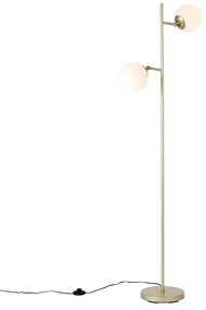Интелигентна подова лампа златиста с матово стъкло с 2 Wifi P45 - Pallon