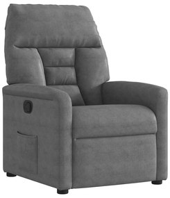 4015565 vidaXL Реклайнер стол, тъмносиво мирофибърен текстил