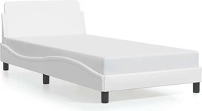 373277 vidaXL Рамка за легло Dover, бяла 100x203 см изкуствена кожа