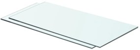 3051565 vidaXL Рафтове, 2 бр, панели прозрачно стъкло, 60x25 см