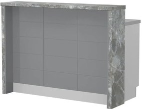 Островна кухненска пейка Hudson-Length: 135 cm.-Gray-Siena Marble
