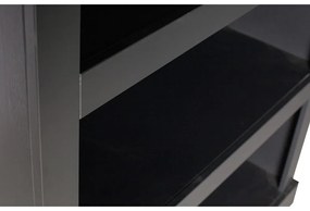 Черна библиотека от масивен бор 107x160x39 cm Bonk – WOOOD