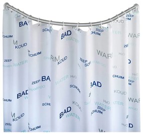 Конзола в сребрист цвят с извита форма за завеса за душ - Wenko