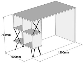 Бюро HM9509.01 цвят дъб-черен