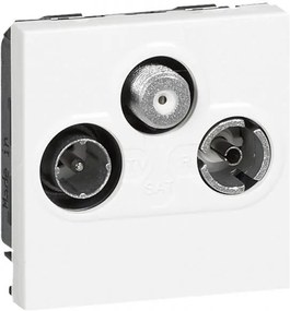 Legrand Розетка TV+R+SAT 2 мод. цвят бял Mosaic  - 078786