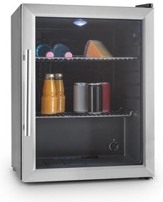 Klarstein Beersafe L, 60-литров хладилник, енергиен клас E, стъклена врата, неръждаема стомана