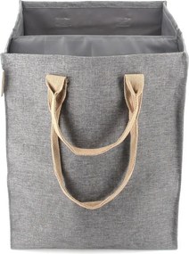 Сив текстилен кош за пране 71 l Laundry Hub Tweed duplo – Rolser