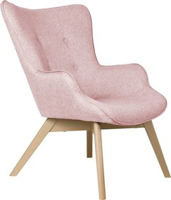 Светлорозово кресло Niko – Ropez