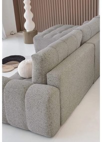 Светлокафяв разтегателен модулен ъглов диван с място за съхранение (ляв ъгъл) Lulu – Miuform