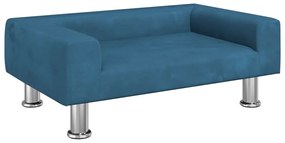 3196329 vidaXL Детски диван, синьо, 70x45x26,5 см, кадифе
