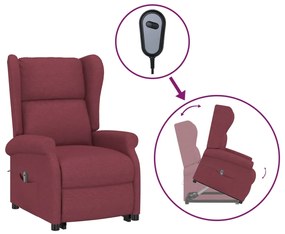 289733 vidaXL Изправящ стол, виненочервен, текстил