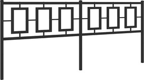 374279 vidaXL Метална резервна табла за легло, черна, 200 см