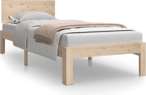 810455 vidaXL Рамка за легло, масивно дърво, 75x190 см, Small Single
