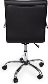 Черен офис стол от имитация на кожа Perth – Yes Everyday