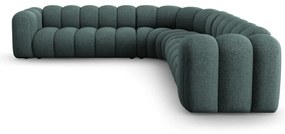 Тюркоазен шенилов модулен ъглов диван Lupine – Micadoni