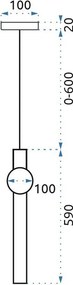 Пендел LED White Gold APP475-CP
