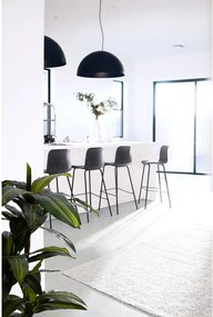 Тъмносив тапициран бар стол (височина на седалката 75 cm) Kyra – Bizzotto