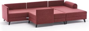 Ъглов разтегателен диван в тухлен цвят (U-образен) Belen - Balcab Home