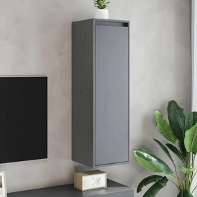 813510 vidaXL Стенни шкафове, 2 бр, сиви, 30x30x100 см, бор масив