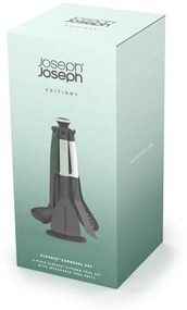 Комплект прибори за готвене Joseph Joseph Elevate 10540, 6 бр, Пластмаса без BPA, Отвори за окачване, Сив/зелен