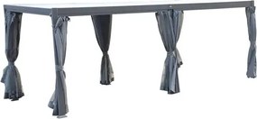 Ламелна пергола Hesperide Avila, Алуминий, Графит, 6x3.5 m