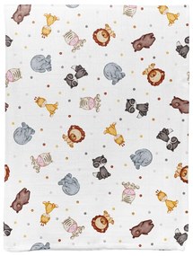 Бяло муселиново бебешко одеяло 75x100 cm Zoo – Mijolnir