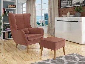 Armchair Estjano with footrest