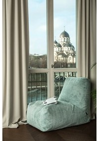 Пуф от рипсено кадифе в цвят мента Tube – SLOWDOWN