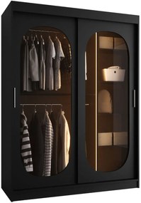 Гардероб Бахрайн 150 плъзгащ-Черен