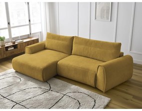 Ъглов диван в цвят жълта охра Aden – Bobochic Paris