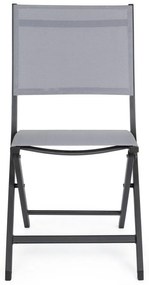 Сив градински стол метален Elin – Bizzotto