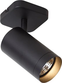 Модерна таванна лампа черна GU10 70мм - Jeana Luxe
