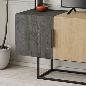 Масичка за телевизор в дъбов декор в естествено кафяво 140x55 cm Titan - Marckeric