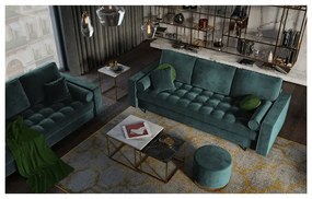Петролнозелено кадифено канапе Santo - Milo Casa