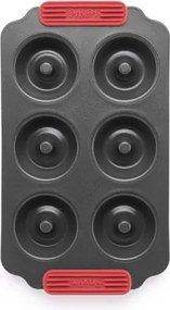 Форма за понички Lekue 1009477, 31x18x3 см, Незалепващо керамично покритие, Стомана, +4°C / +240°C, Черен