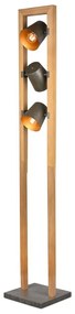 Подова лампа в естествен цвят с метален абажур (височина 150 cm) Bell – Trio
