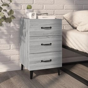 817325 vidaXL Нощно шкафче, сив сонома, 40x40x66 см, инженерно дърво