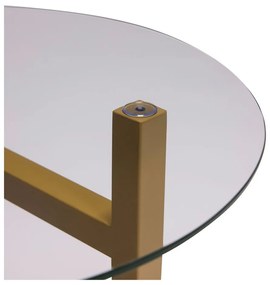 Кръгла странична масичка със стъклен плот ø 40 cm Elevate – Hübsch