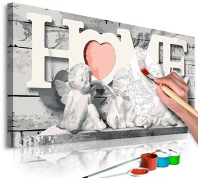 Направете своя собствена картина върху платно - Ангели (Начало) 80x40