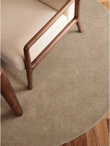 Бежов ръчно изработен вълнен кръгъл килим ø 200 cm Greenwich – Ted Baker