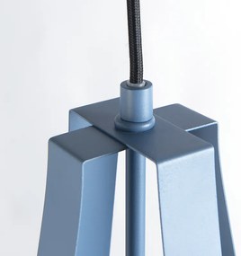 Винтидж висяща лампа синя кръгла 43см - Living