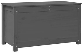 823536 vidaXL Кутия за съхранение, сива, 80x40x45,5 см, борово дърво масив